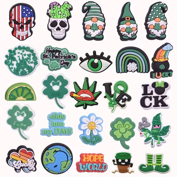 “Jibbts” Green Leaf Croc Designs - Picture 2 of 2